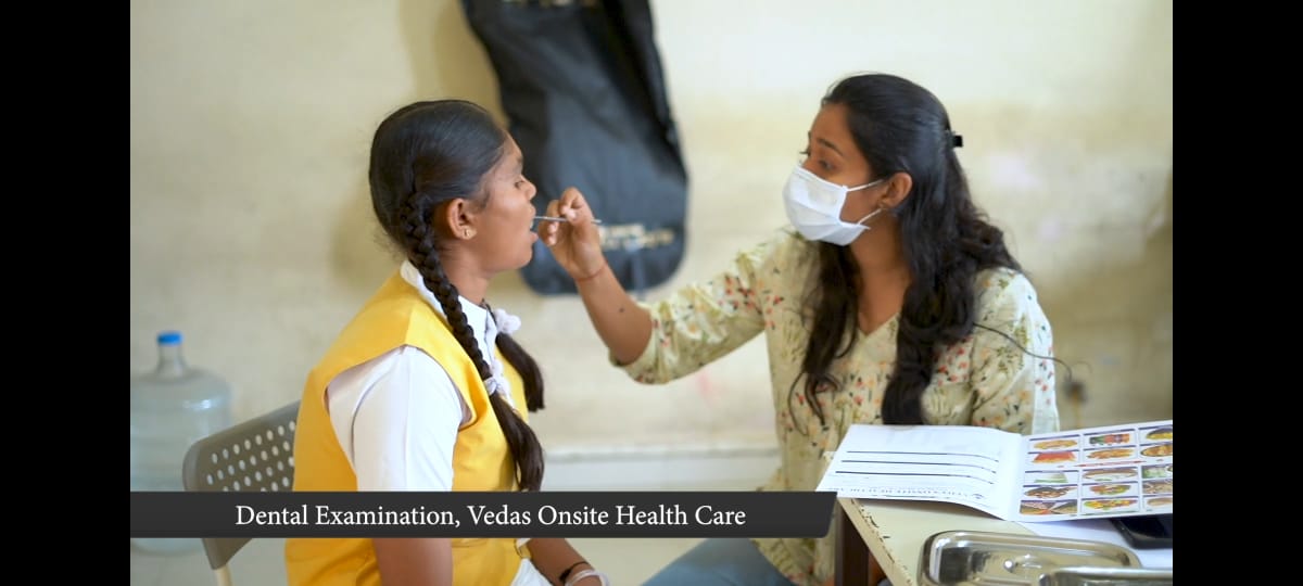 Dental examination in progress