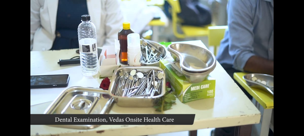 Dental examination equipment and setup